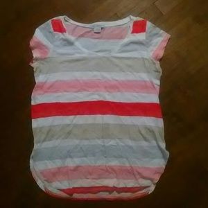 Liz Claiborne T-shirt striped short sleeve